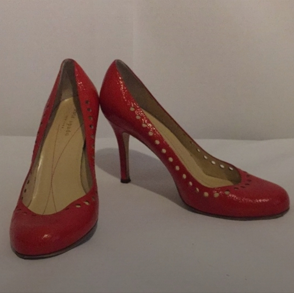 Kate Spade Red Leather Heels